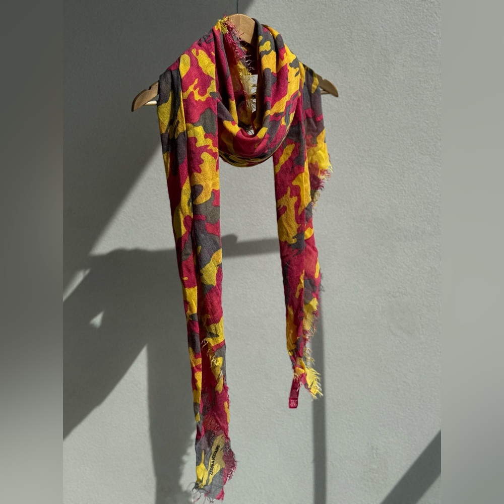 Zadig & Voltaire camouflage Colorful Patterned Women's Scarf